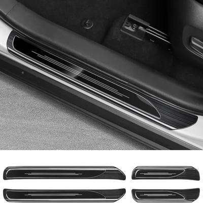 4 STKS Deurdrempelbeschermers voor Toyota 2025 -2019 RAV4 Hybride, Prime (PHEV) Accessoires Roestvrij Staal Voor- en Achterdeur Auto