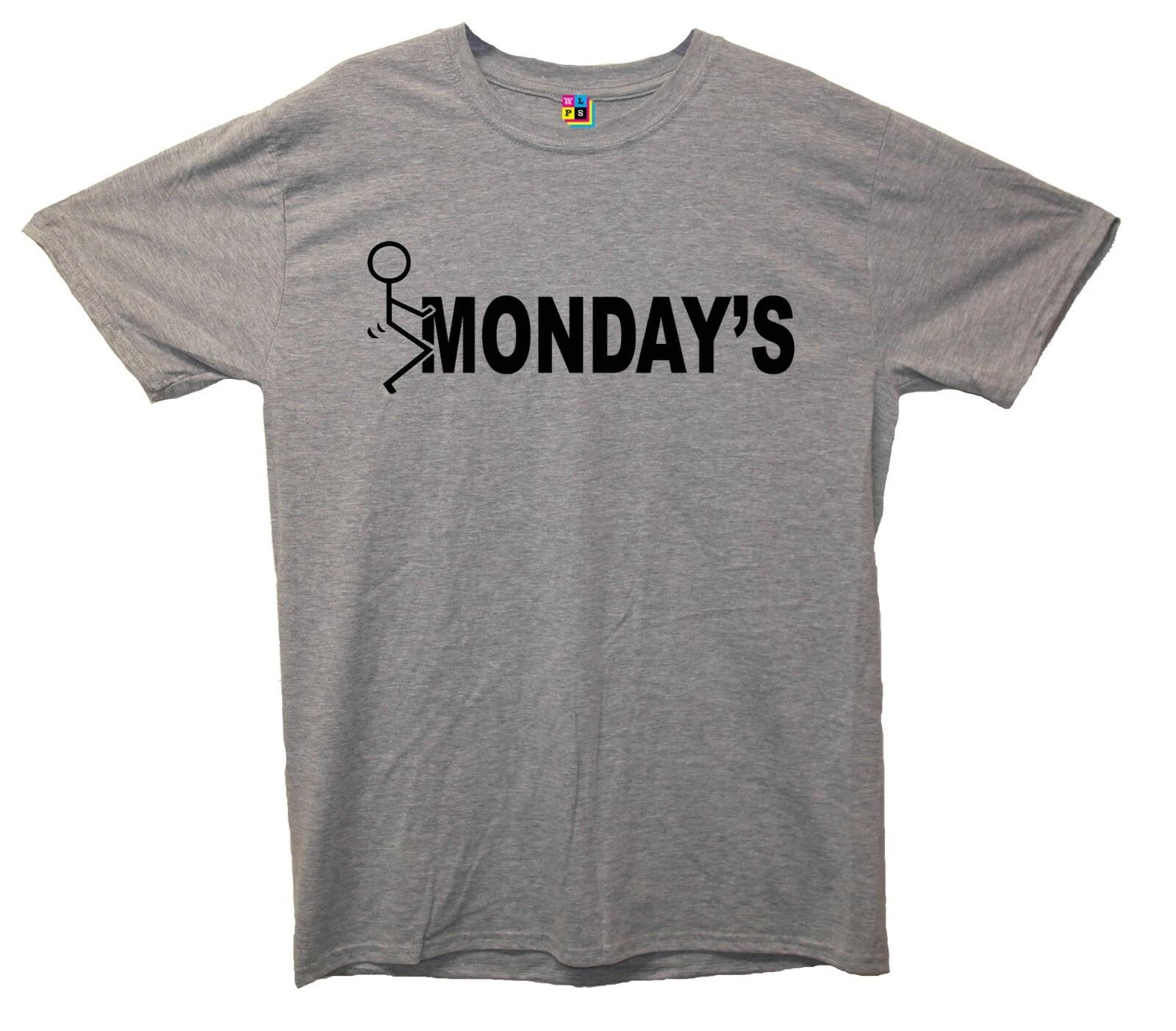 F**K Mondays Stick Man Adult Humour Printed T-Shirt 2XL