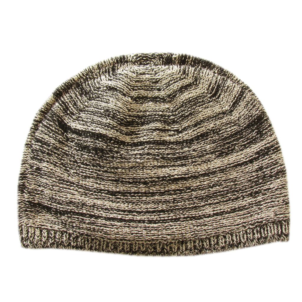 Edgecity Knit Sweater Cap Men Islam Watch Beanie Short Shallow Spring Summer Autumn Winter Silk Plain Soft Made In Japan Type 2 L 25 Brown 1 Heather