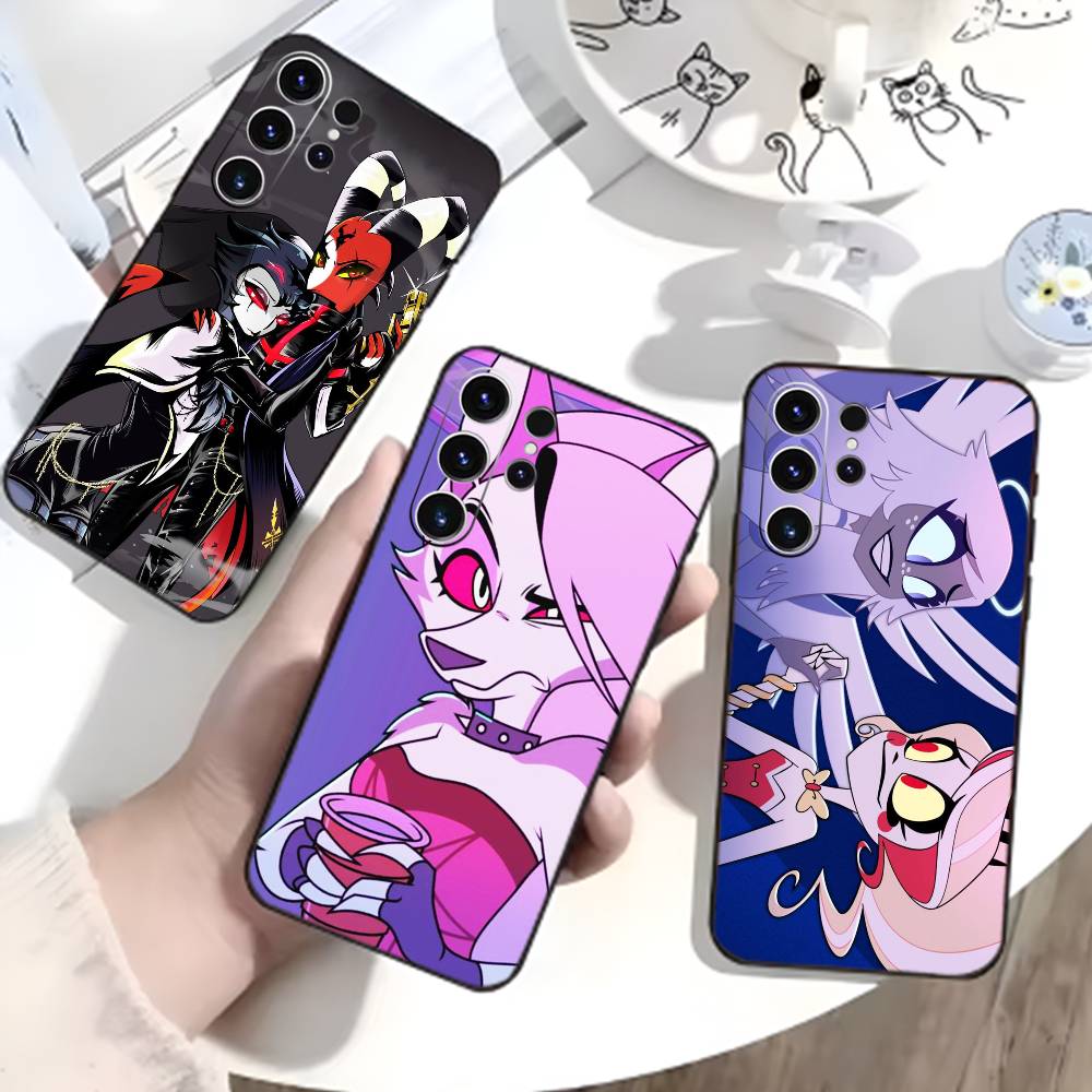 H-Helluva Boss Phone Case For Samsung S26,S25,S24,S23,S22,S21,S20,Ultra,Plus,FE Black Soft Cover