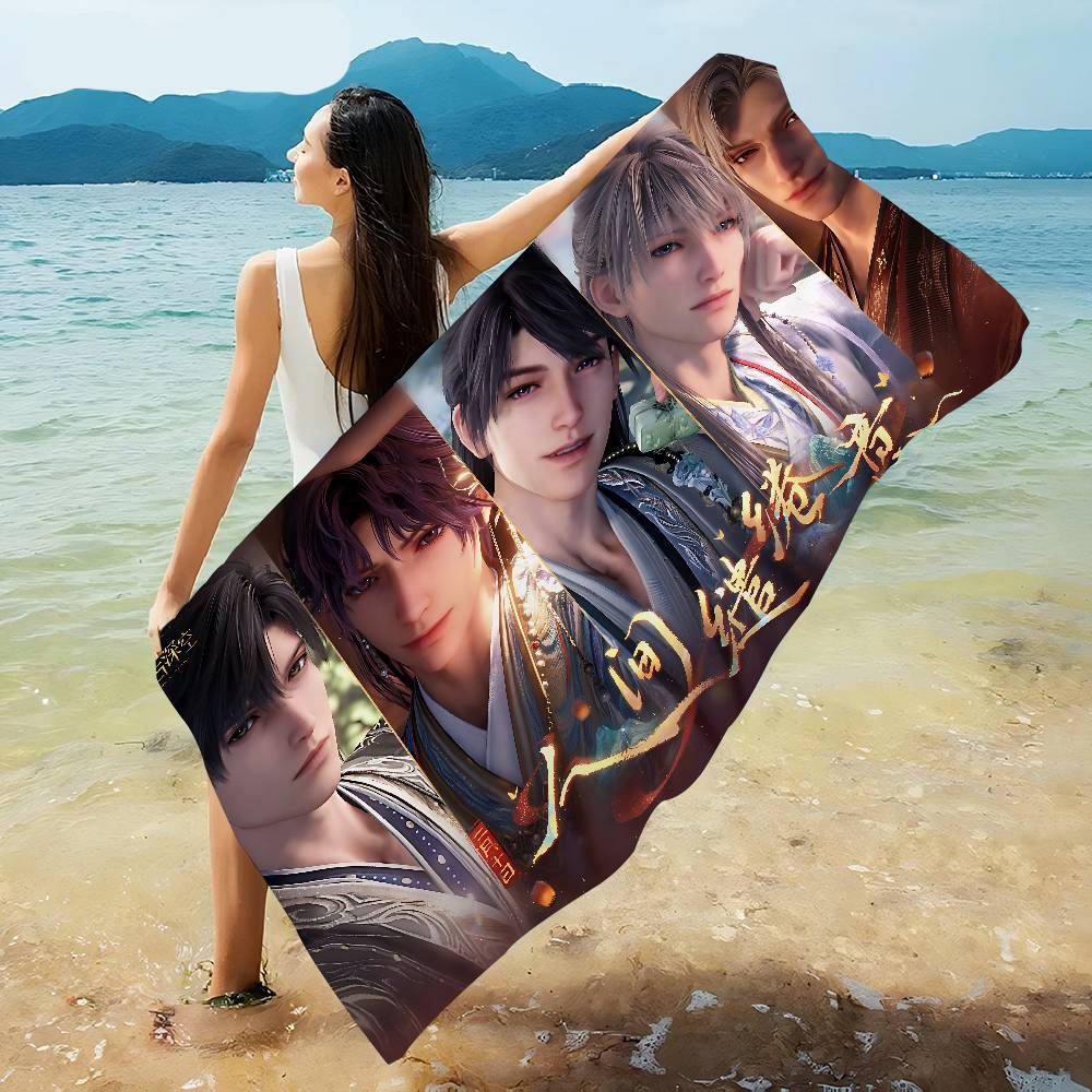 Love And Deep Space game Microfiber Printed Beach Towel Mountain Climbing Yoga Beach Swimming Running Absorbent Soft Towel