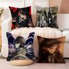 B-BunGo S-Stray Dogs Cushion Cover Soft Plush Fabric Double-Sided Printed Sofa Cushion Cover for All Seasons Home Decor Gift