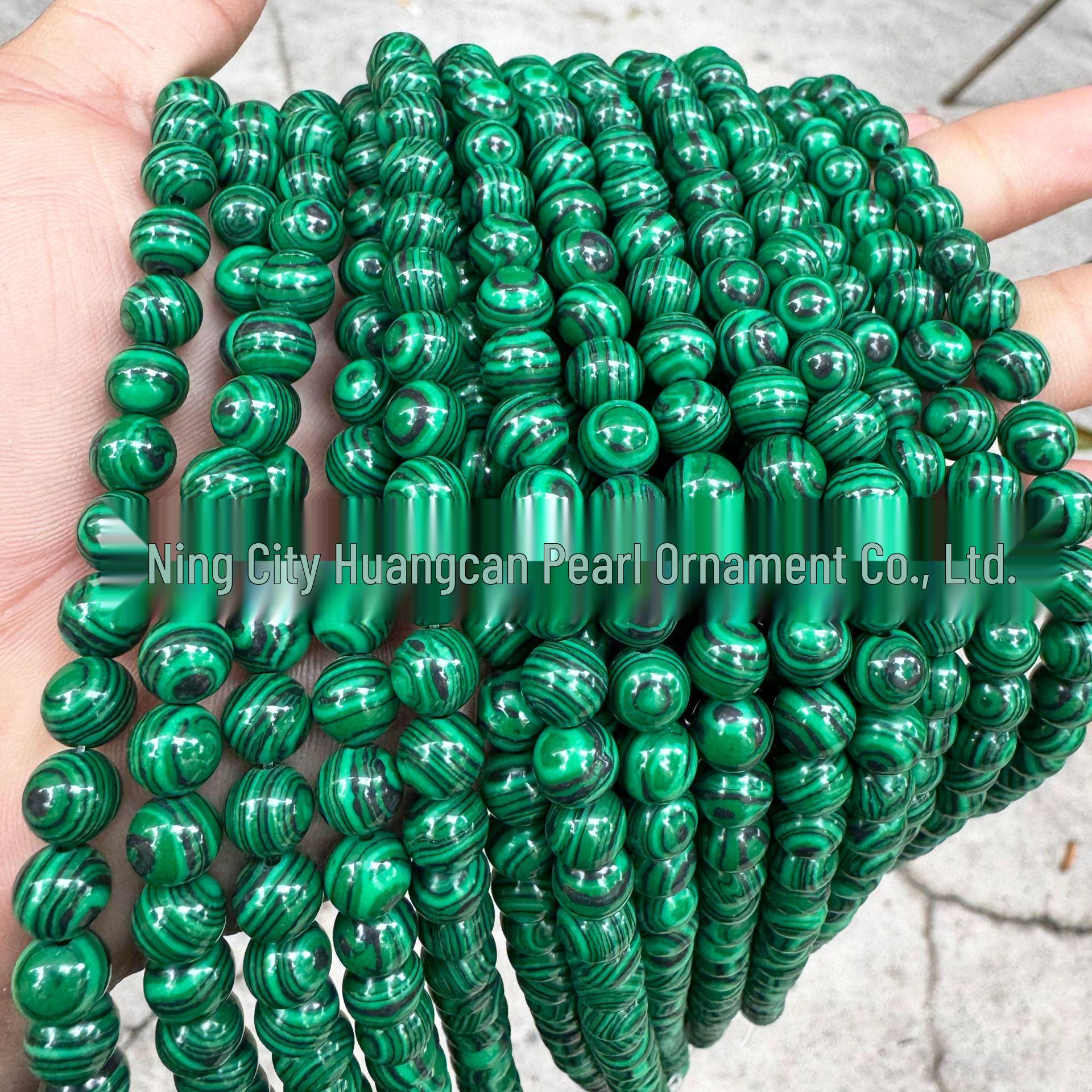 7A Synthetic Malachite Round Loose Beads for DIY Jewelry Accessories 4mm (approx. 88 beads)