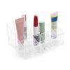 24 Grids Lipstick Nail Polish Display Rack Trapezoid Plastic Transparent Makeup Stand Rack Cosmetic Organizer Holder Box
