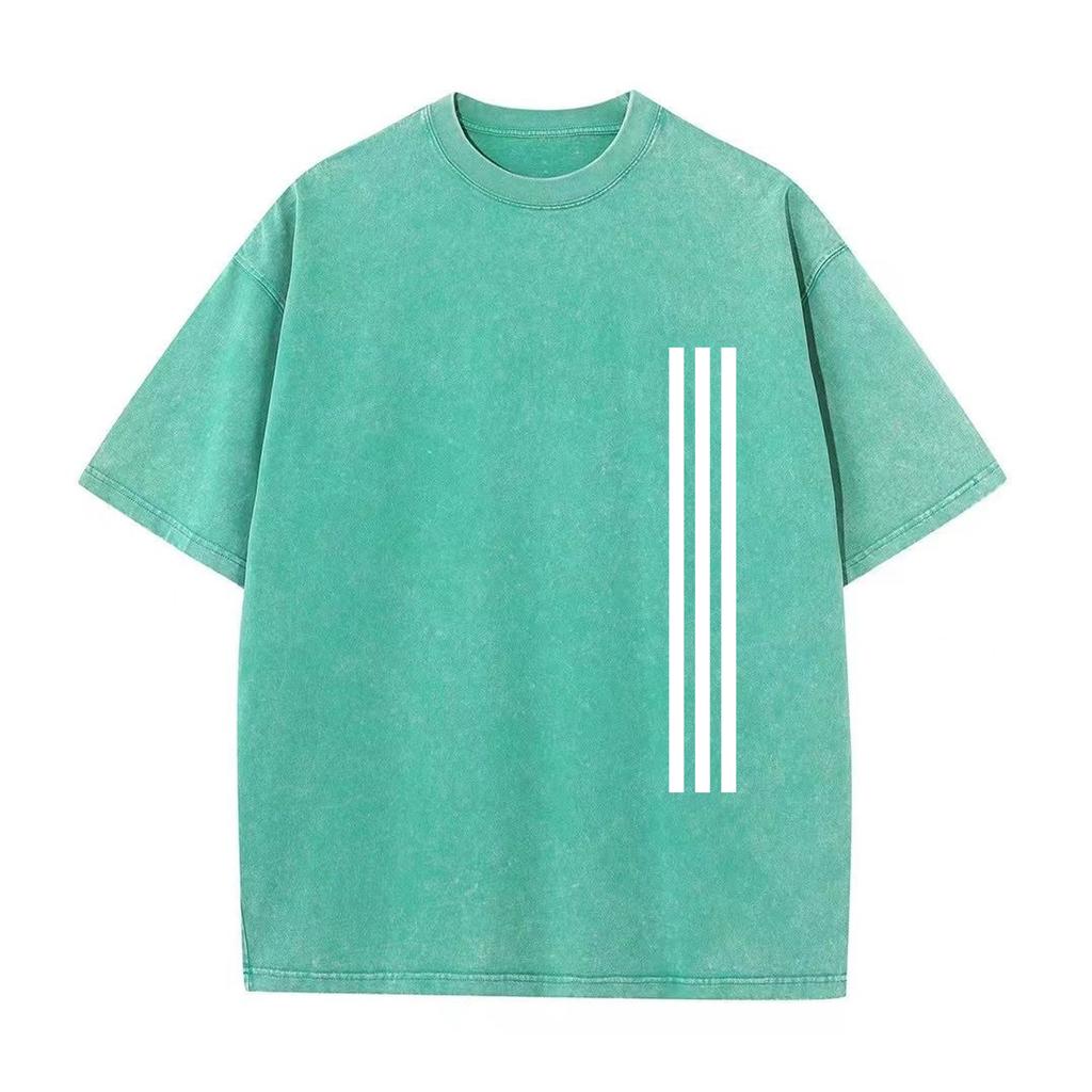 Retro Washed Vintage T-Shirt High Quality T Shirts Summer Oversized Short Sleeve Clothes Retro Washed Cotton Loose Street Tops