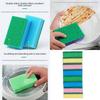 Sided Colorful Double Sponge Scouring Pad Kitchen Supplies Household Cleaning
