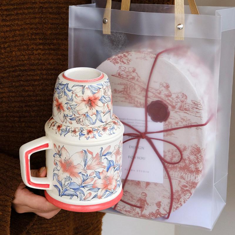 Lily of the Valley Ceramic Kettle & Mug Gift Set for Weddings and Birthdays