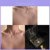 Titanium Steel Geometric Star Pendant Necklace With Zirconia For Fashion Women Men