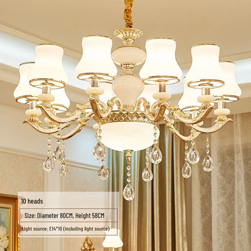 European Minimalist Crystal LED Chandelier for Living Room, Bedroom, Restaurant, or Villa Hall.