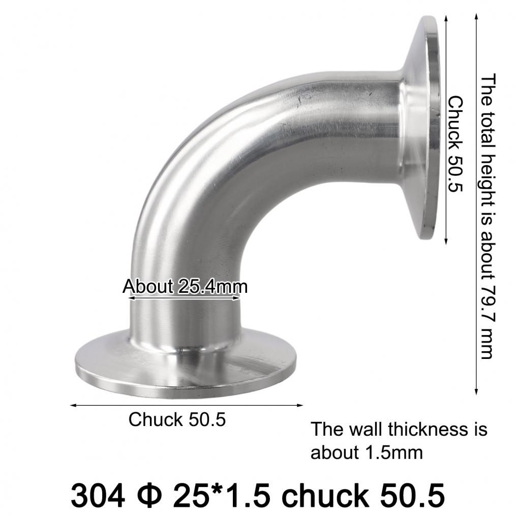Tri Clamp 90 Degree Elbow Stainless Steel for Sanitary Processing 1 5 4
