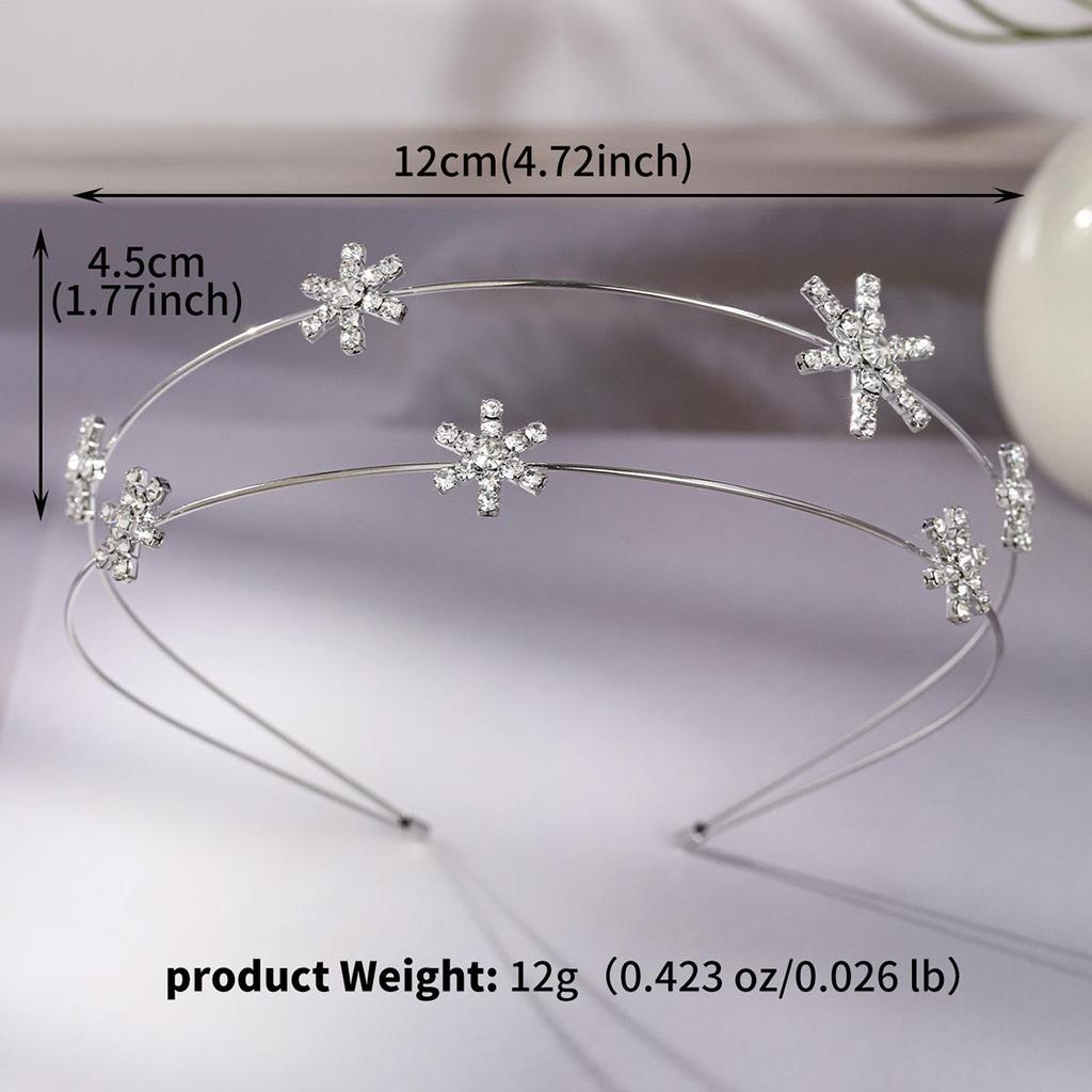 Koreanisches doppellagiges Stirnband mit Strassstern: Elegantes & Stilvolles Tägliches Haaraccessoire
