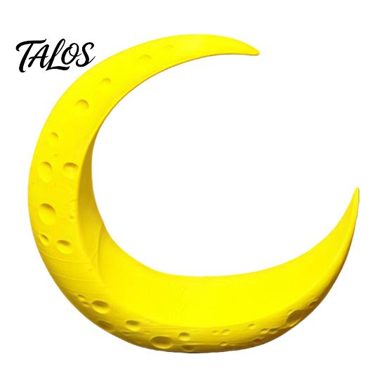 Durable Moon Figurine 3D Printed Ornament, Crescent with Realistic Lunar Surface, Miniature Scene Decor Decoration Accessory for Diorama Figurines,