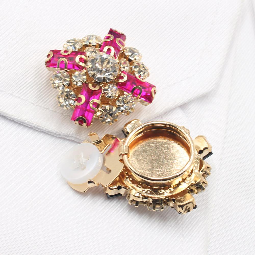 Shiny 1-piece25*30MM Evening Wedding French Shirt Cufflinks Buckle Set Simple Cufflinks Shirt Accessories Decoration