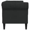 Chesterfield 2 Seater Sofa Black Fabric