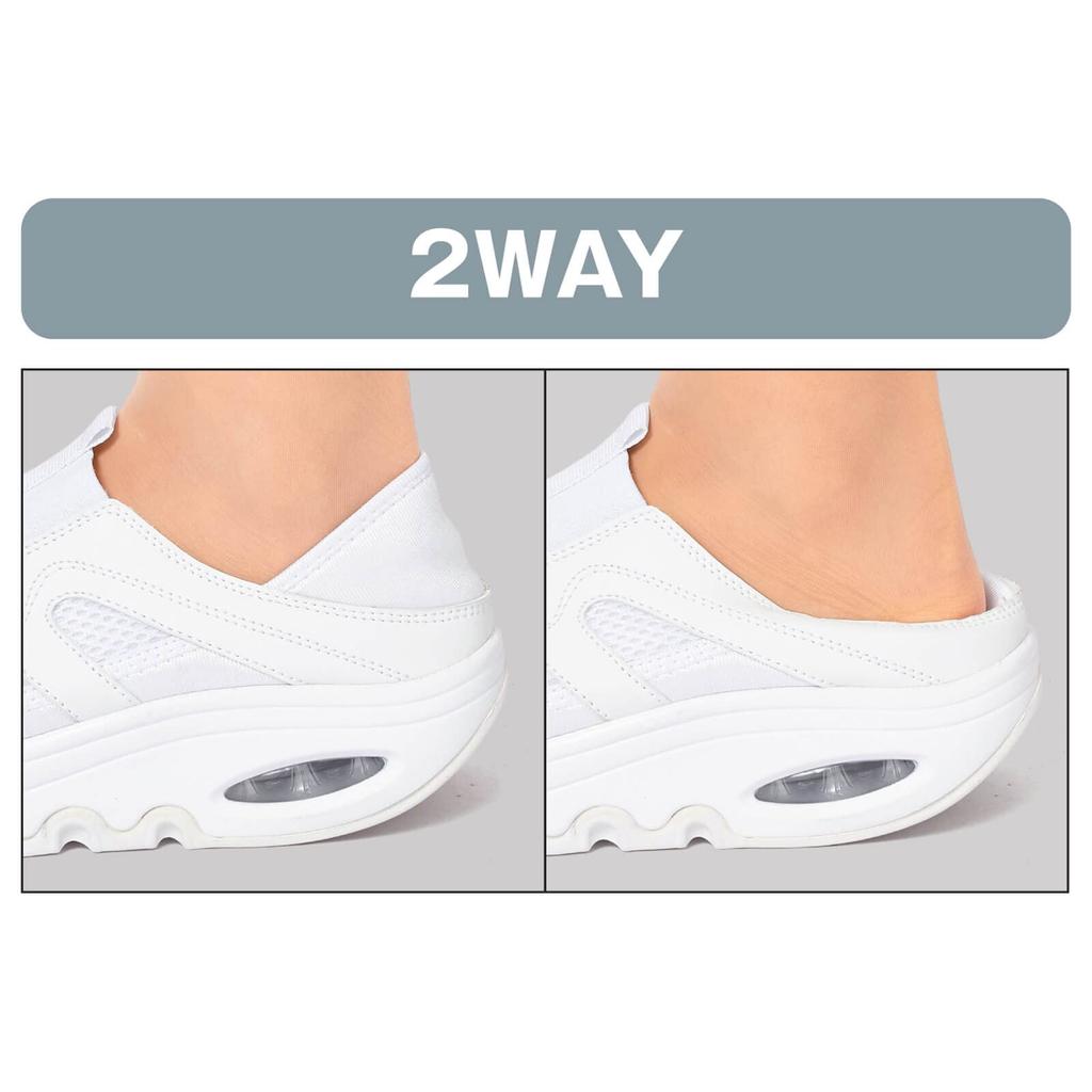Anfamie Sport Fit Step Air Nurse Shoes with High-Rebound Insole, Boat Sole, Heel Support, Suitable for Nursing and Care, Sizes 23.5-24.0 cm, 2E, Navy