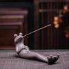 Home Decoration Creative Gifts Cute Frog Sculpture Incense Stick Burner Holder with Sticks Handmade Ceramic Incense Stick