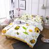 Cartoon Animation Bedding 3D Digital Printing Animal Plaid Unicorn Quilt Cover Three-Piece Set
