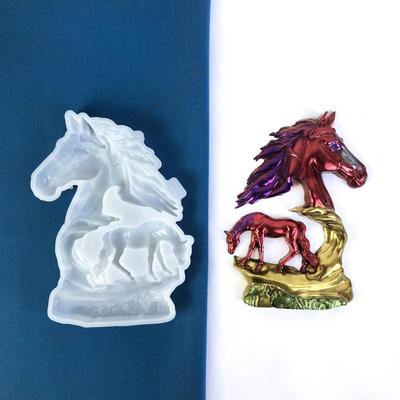 Large Horse Resin Molds Silicone Cute Hollow Horse Epoxy Moulds DIY 3D Large Animal Silicone Mold for Resin Casting