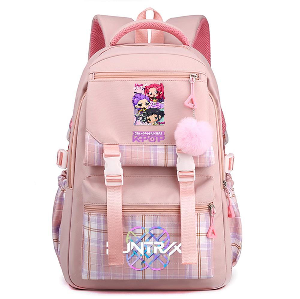 Cartoon Anime K-Pop Demon Hunters Printed Large Capacity Backpack for Teenger Student Bookbag Girl Boy Schoolbag Bookbag Women Waterproof Travel Bag