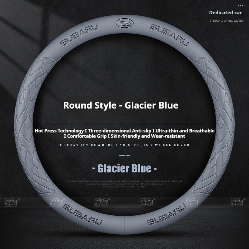 For Subaru Outback Brz Wrx Xv Ascent Forester Impreza Legacy Car Anti-Slip Leather Ultrathin Steering Wheel Cover Accessories Y12