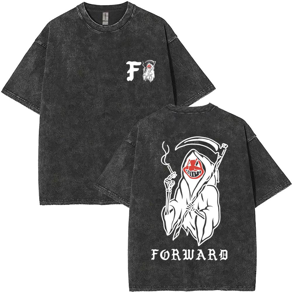 Forward Observations Group Vintage Washed Tshirt Men Women Fashion Oversized Short Sleeve Male Casual High Quality Cotton Tees