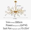 Nordic G4 Led Chandelier Lighting Modern Branch Pendant Light Living Room Gold / Black Art Decor Indoor Lighting(bulb NOT Included)