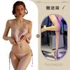 Sexy Dessous Retro Bauchtasche Bestickte Schnürung Verführung Damen Uniform Set Flirt Lingerie