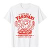 Herren Damen Lustiges Takoyaki Grafik T‑Shirt Japanisches Street Food Oktopus Cartoon Print Kurzarm T‑Shirts Lässige Streetwear Oberteile