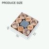 8Pcs Wood Craft Stamp Flower Stamper with Inkpad Scrapbooking Decorative Stamp for Scrapbooking Journal Planner Notebook