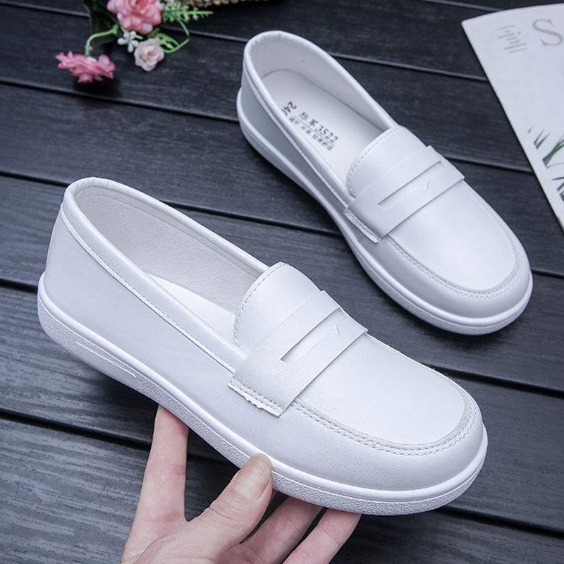 Nurse Shoes Soft Sole White Breathable Medical Work Shoes Not Tired Feet Deodorant Non-slip Flat Bottom Four Seasons Single Shoes