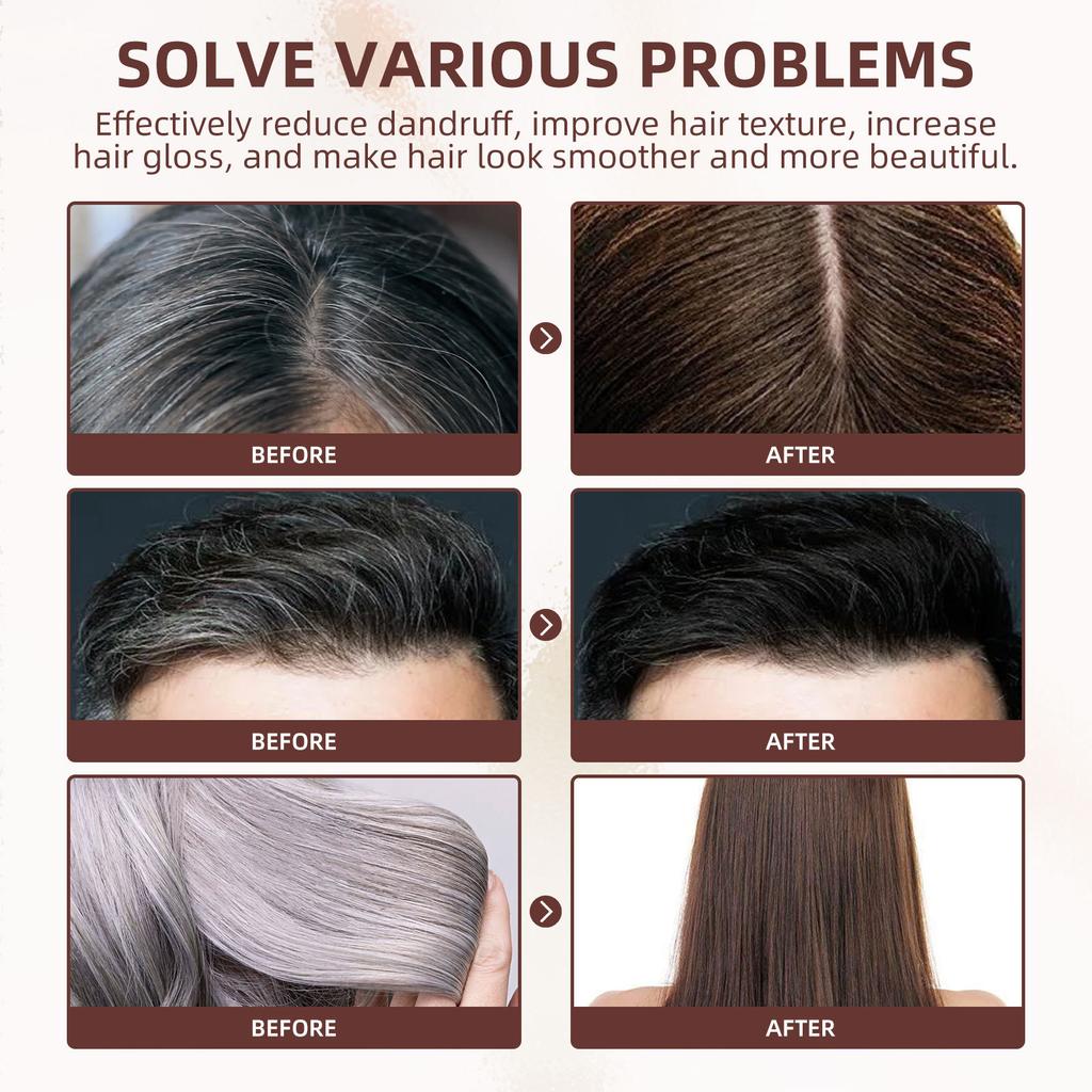 EELHOE Hair Shampoo Polygonum Ginger Essence Hair Darkening Shampoo Soap Natural Organic Gray Reverse Hair Cleansing 1pc