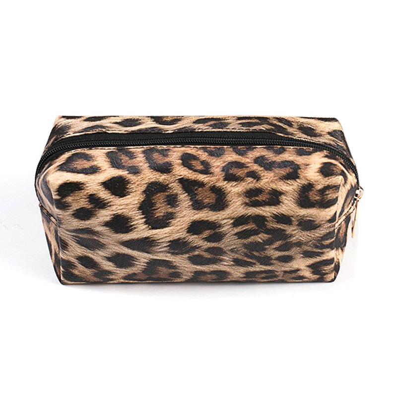 

Leopard Makeup Bag Travel Cosmetic Case Portable Zipper Storage Bag Multifunction Toiletry Bags Organizer For Women Clutch Purse