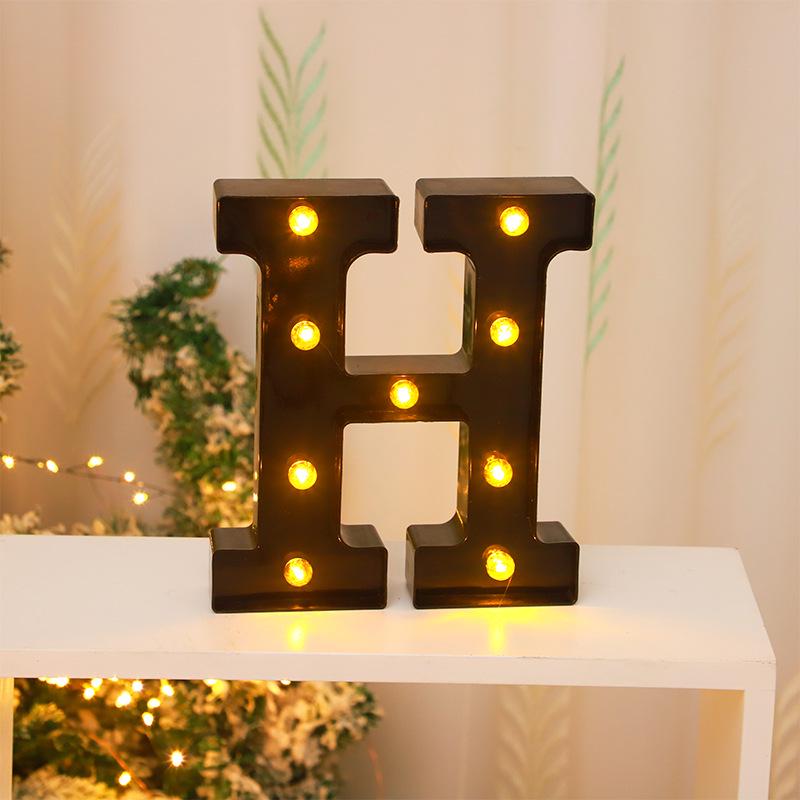Cross-border Hot-Selling Black LED Letter Lamp for Proposal, Festival Decoration, and Ambiance Arrangement