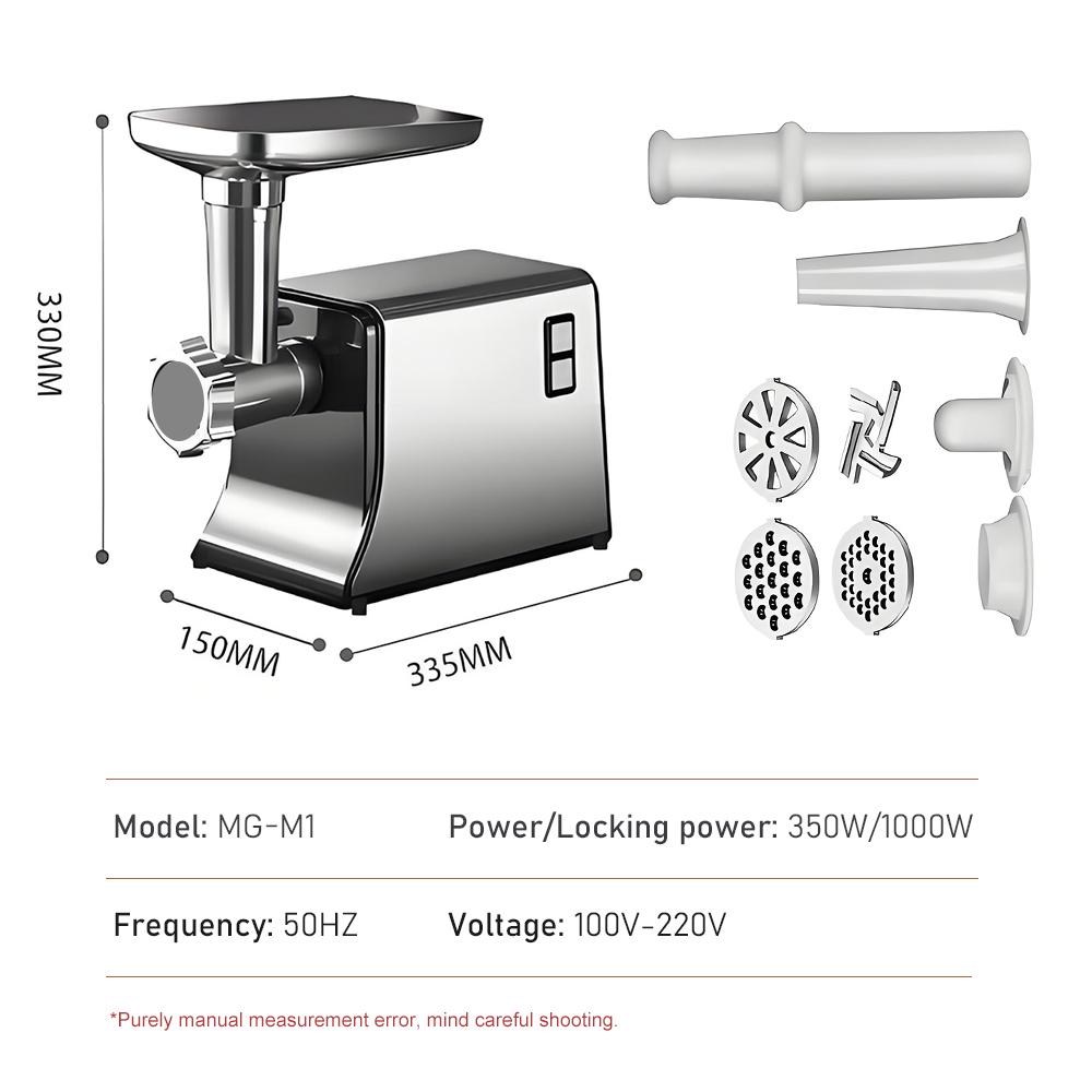 Electric Meat Grinder 110V/220V Household Multifunctional Stainless Steel Food Grade Meat Grinder Meat Grinder Sausage Machine