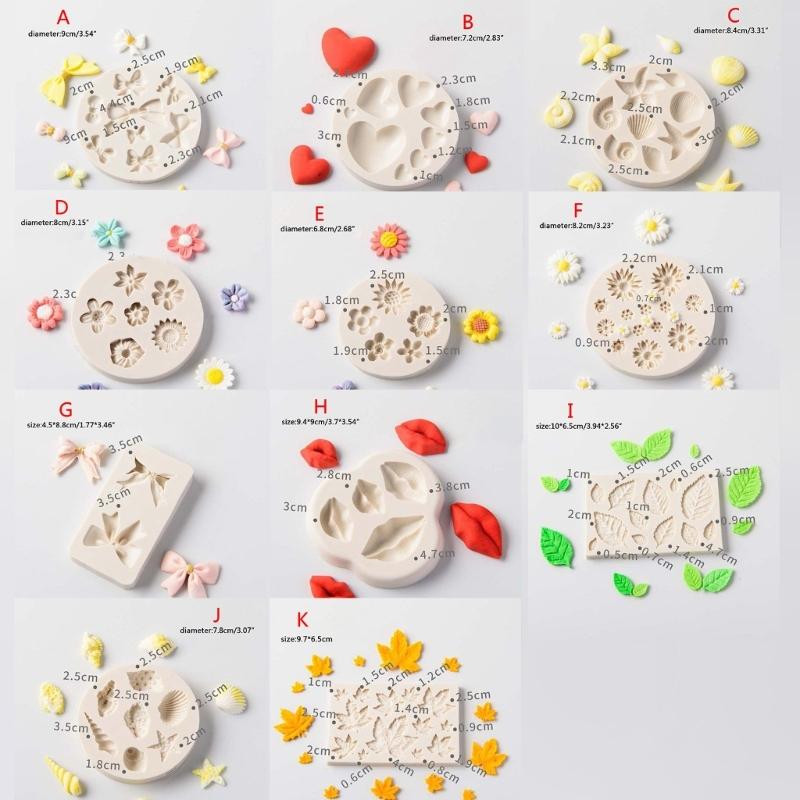 DIY Wax-Melt Moulds Heart Flower Bow-Shape Silicone Molds Chocolate Candy Gummy Molds for Party Cake Decorations Tool