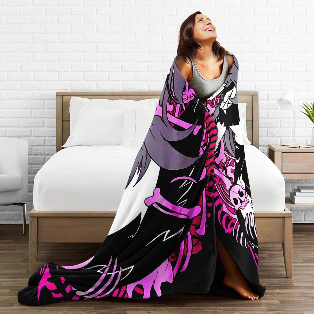 Soft Warm Blanket Decorative Helluva Boss Loona Throw Blanket  Flannel Bedspread For Outdoor Aesthetic Sofa Bed Cover
