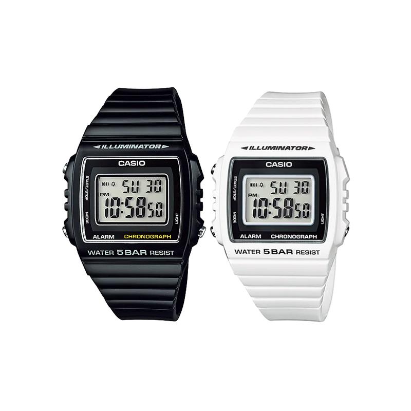 

Casio small square watch, fashionable and simple couple watch, quartz movement, resin strap, Japanese and Korean watch, same W-215H-1AJHW-215H-7AJH білий