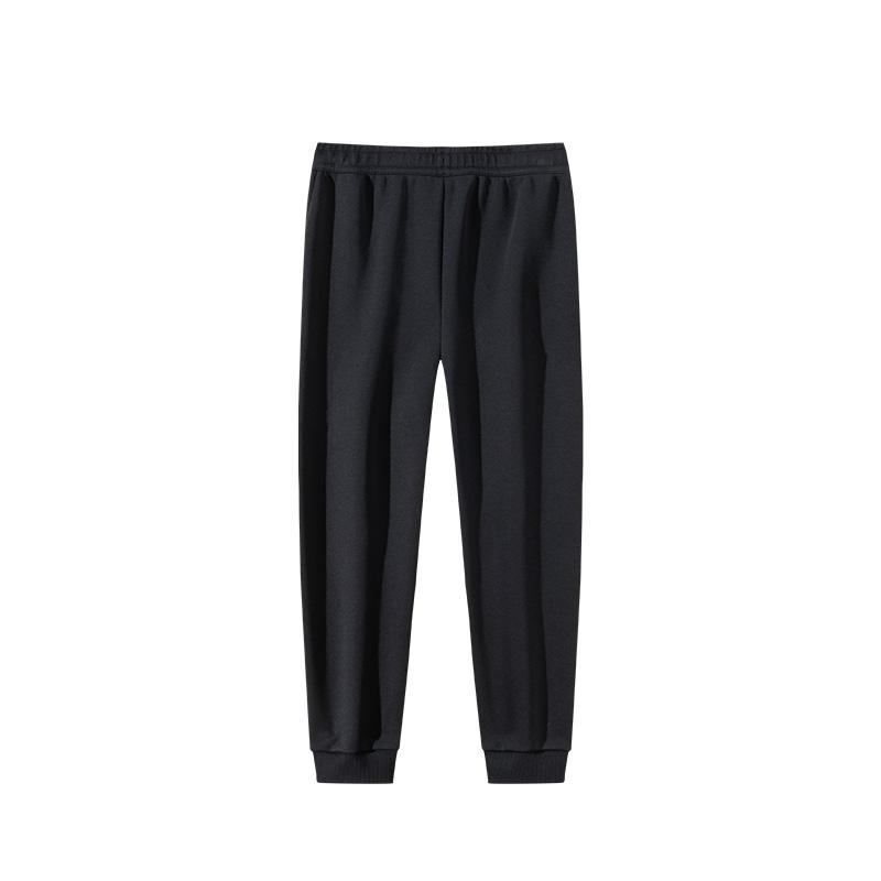 Anta Training Series Solid Color Mid-Rise Drawstring Comfortable Breathable Versatile Cuffed Sports Pants Women Bottoms Black 162517307S-1