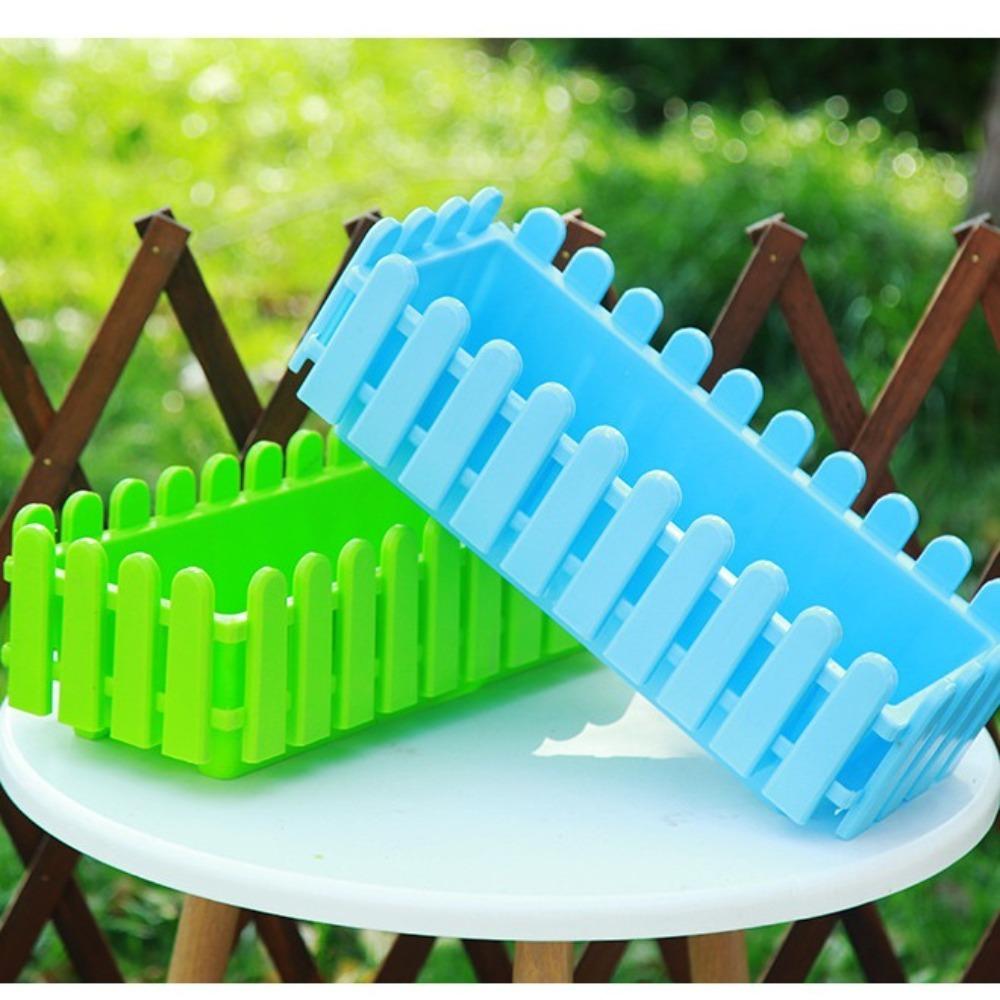 Rectangular Garden Fence Strip Fence Basin Durable Vegetable Slot Extra Home