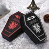 Gothic Jewelry Box Coffin Shaped Multi-Compartment Organizer Trinkets Storage Display Halloween Gift Packaging Box Portable
