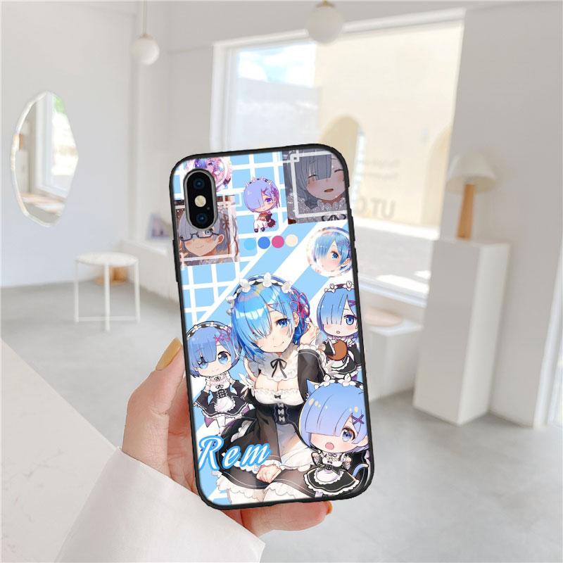 CJ48 Emilia Re Zero Ram Rem Phone Case for Samsung Galaxy S20 S21 S22 Ultra FE + Plus A21S A22 A24 A25 A26 A30 A30S A31