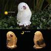 Winter Owl Garden Ornaments Solar Power Waterproof Light Solar Garden Statue