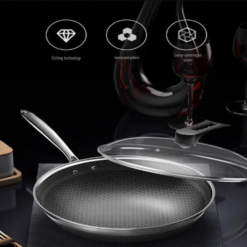 KOBACH 316L Stainless Steel Honeycomb Non-stick Wok