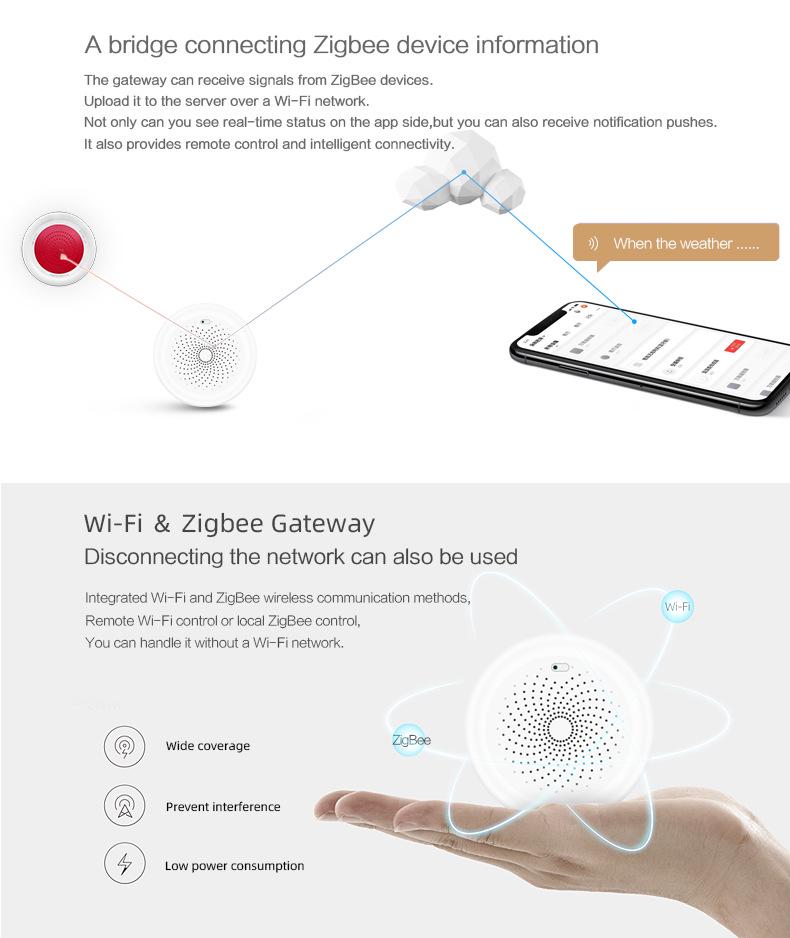 Graffiti ZIGBEE Sound & Light Alarm: Remote Control via Mobile App