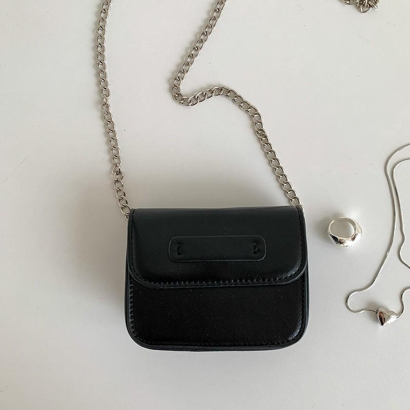 

Chain Slung Small Bag Girls Cute All-matching Square Casual Mini One-shoulder Change Purse Light Trend чёрный