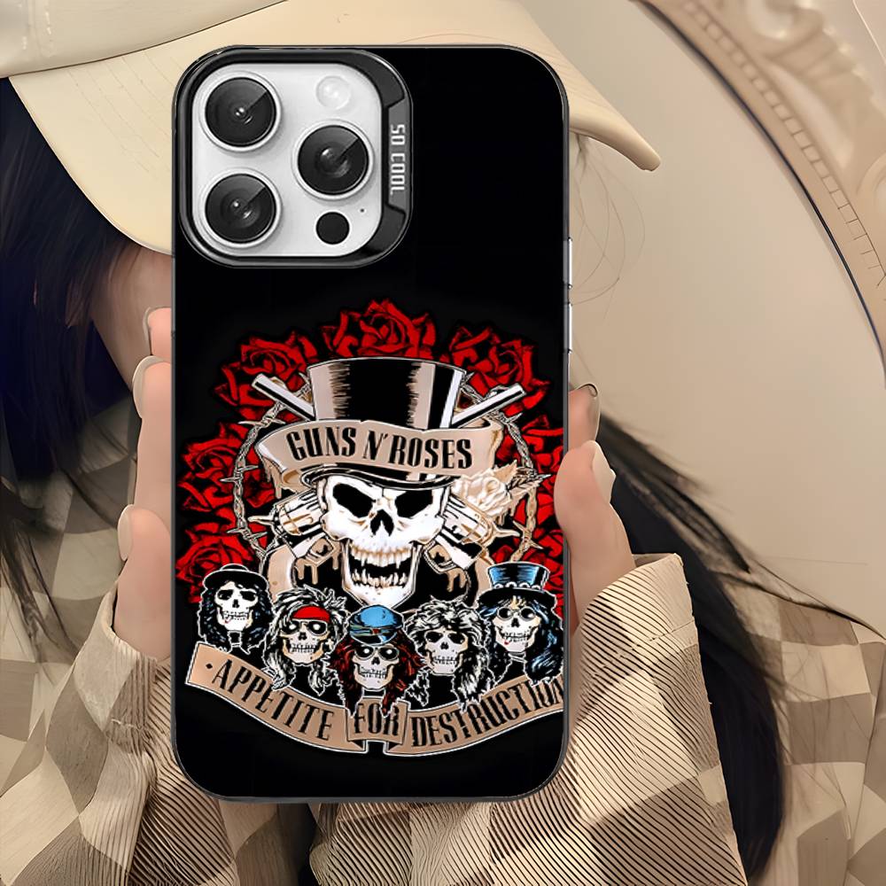 GUNS N ROSES For iPhone 17 16 15 14 13 12 11 Pro Max Plus Matte Color Back Phone Cover