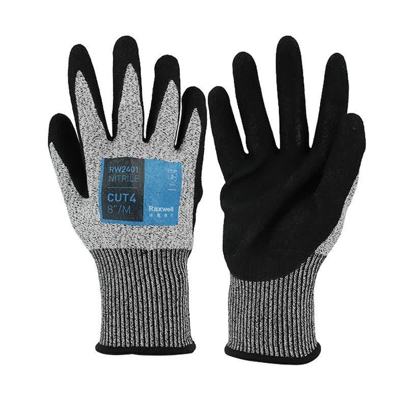 Raxwell D-Level Cut Resistant Nitrile Work Gloves