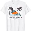 Sunset Beach California Retro Graphic T-Shirt