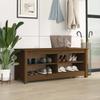 VidaXL Shoe Bench Honey Brown 110x38x45.5 Cm Solid Pine813777