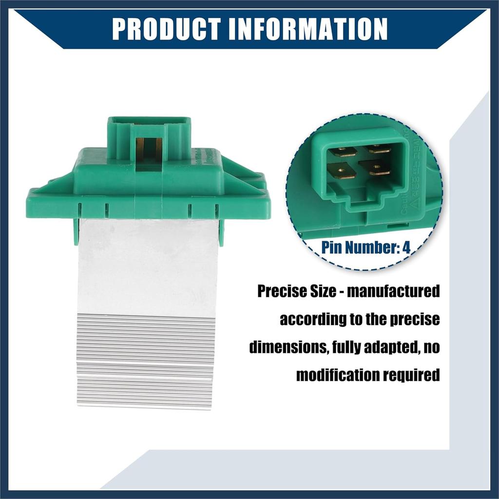 No.972351U000 HVAC Blower Motor Resistor W/AUTO for Kia Soul 2010-2017 for Hyundai Sonata 2011-2017 / Inner/Durable Metal / 1 Pcs/Silver Tone Stylish